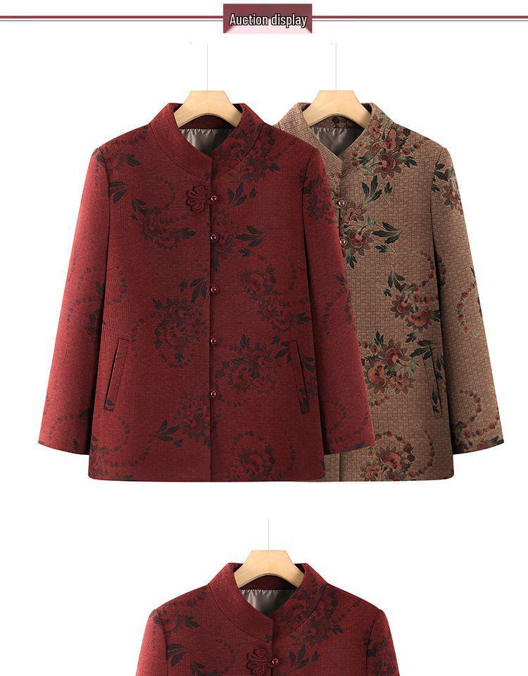 2025 Stylish Spring and Autumn Coat for Middle-Aged and Elderly Women