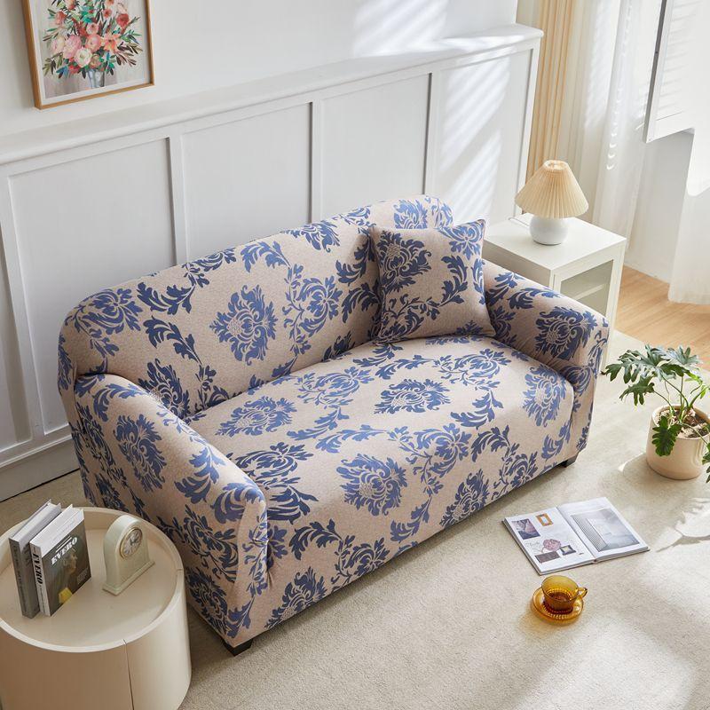 

Sofa Cover All Inclusive Universal Cover Sofa Cover Rental House Summer Ice Silk Elastic Sofa Cushion Anti Cat Scratch and Anti Slip (90-120cm)