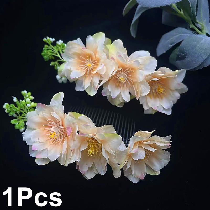 1pc Accessories Hair Side Flower Floral Hair Comb Retro Simulated Bridal Holiday Design