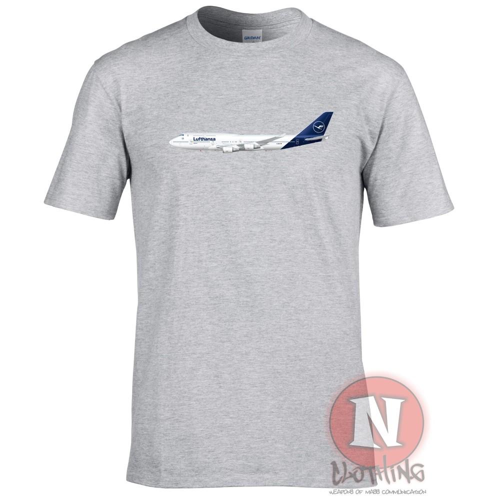 T-shirt Lufthansa 747 Boeing Jumbo Jet Spotters di aerei Equipaggio di linea Aeroporti Maglietta