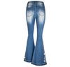 Women's 3D Embroidery Flare Jeans