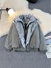 Polar Wolf King Men's Thick Fur Collar Cotton Jacket - Warm, Loose, Versatile, Trendy Coat