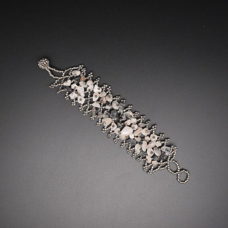 Handmade Bohemian Ethnic Style Beaded Bracelet With Natural Stone Chips Hollow Seed Beads Women Men