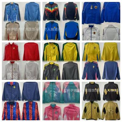 Men Women Dual-Sided Soccer Training Windbreaker Jacket Arsenal Man City Barca PSG Miami 2025-26