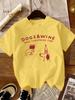 Fashion New Unisexs Round Neck Design Trendy Personality Cartoon Dog Pattern Letter Printing Daily Leisure Comfortable Tshirt