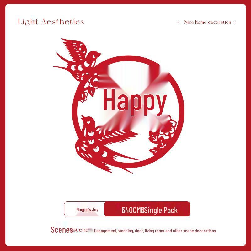 

Wedding Room Decor: Bride & Groom Xi Character Window Stickers for New House & Engagement