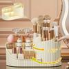 360° Rotating Makeup Brushes Storage Box Multifunctional Cosmetic Storage for Lipstick Eyeshadow with Detachable Brushes Bucket