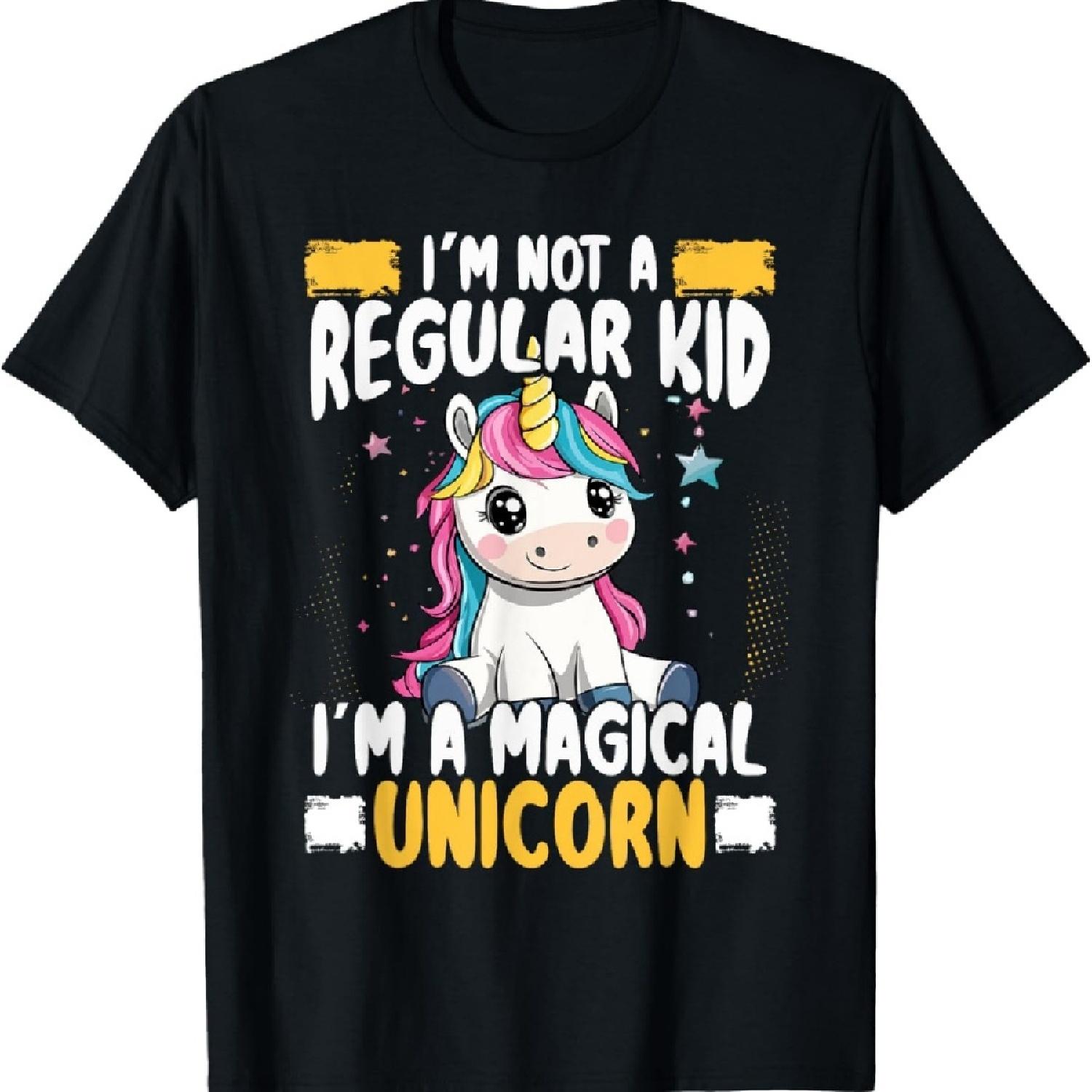 

I m Not A Regular Kid I m A Magical Unicorn Girl T-Shirt XXXXXL чорний