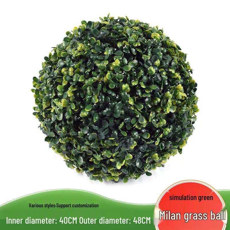 Artificial Green Plant Ceiling Decoration - Hanging Grass Ball for Window, Home, Mall, or Landscaping