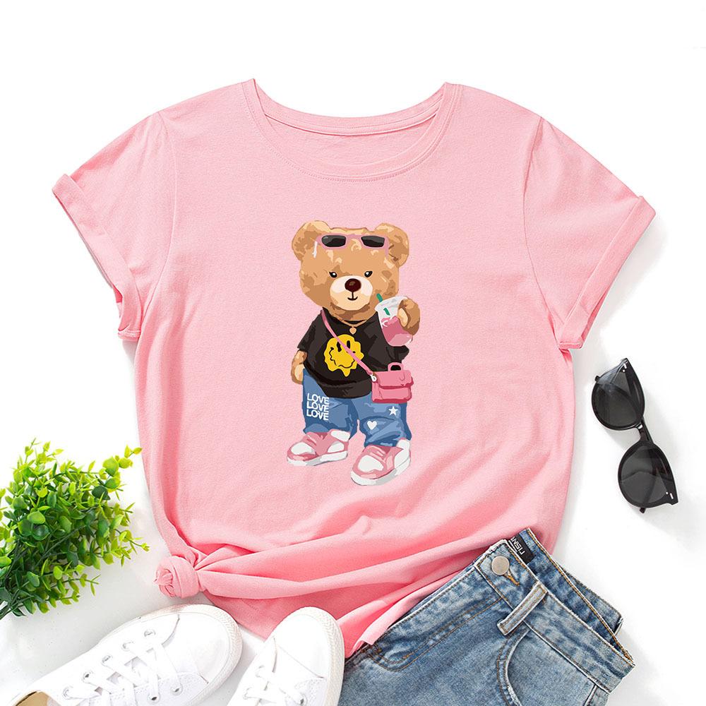 Women Men Cotton T Shirt Round Neck Short Sleeve Tee Fashion Black White Top Comfortable Soft T-Shirts