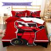 Formel 1 Muster Bettwäsche, Steppbett Set Bettbezug Kissenbezug Zuhause Geburtstagsgeschenk (1 Bettbezug + 2 Kissenbezüge, ohne Füllung)