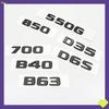 Glossy Black Letters Emblem for Mercedes Benz 550G 4X4 850 550 D35 B40 D6S B63 Brabus G Car Fender Trunk Rear W464 Logo Sticker