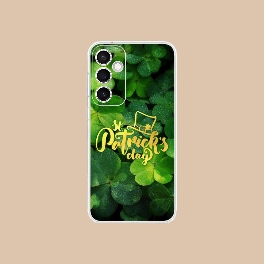 Saint Patrick's Day Mobile Phone Case for Samsung Galaxy S25 S24 S23 S22 S21Plus FE Ultra Clear Colorful Cover Luxury Cover