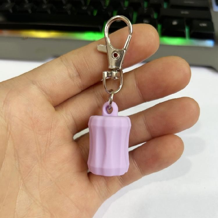 Lip Balm Keychain Caps Stylish Lip Balm Lid Key Holder Essential Key Accessory Silicone Texture Suitable for Women Girl
