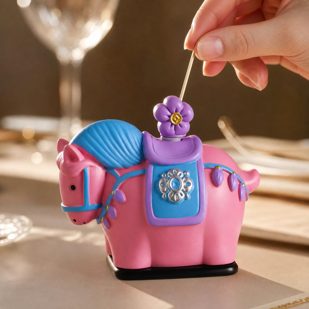 Horse Toothpick Holder, Cute Desk Decoration for Home , Creative Table Decor