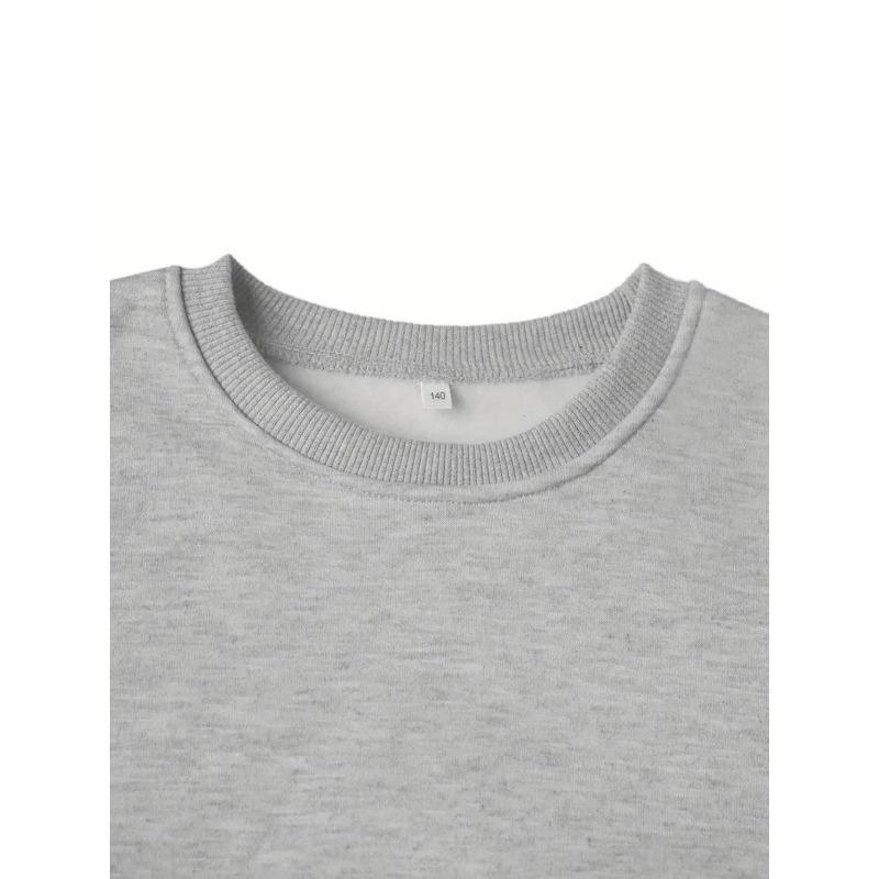 Kidss Crewneck Long Sleeve Sweatshirt, Manga Style 2D Girl Eye Panel Graphic Print