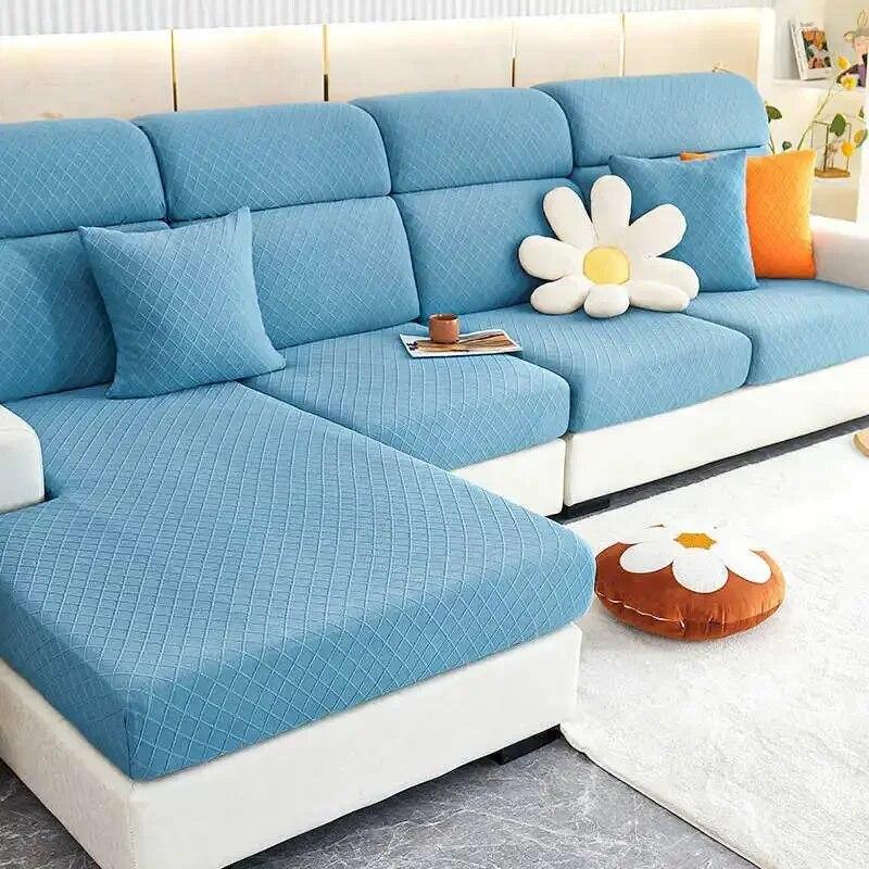Husă de canapea din poliester groasă Jacquard elastic 1/2/3/4 locuri în formă de L Huse de canapea de colț Anti-alunecare