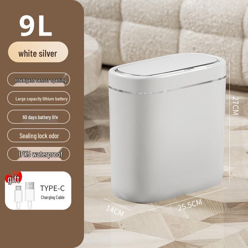 2025 Smart Sensor Trash Can for Home – Automatic Induction Bin for Bathroom & Living Room