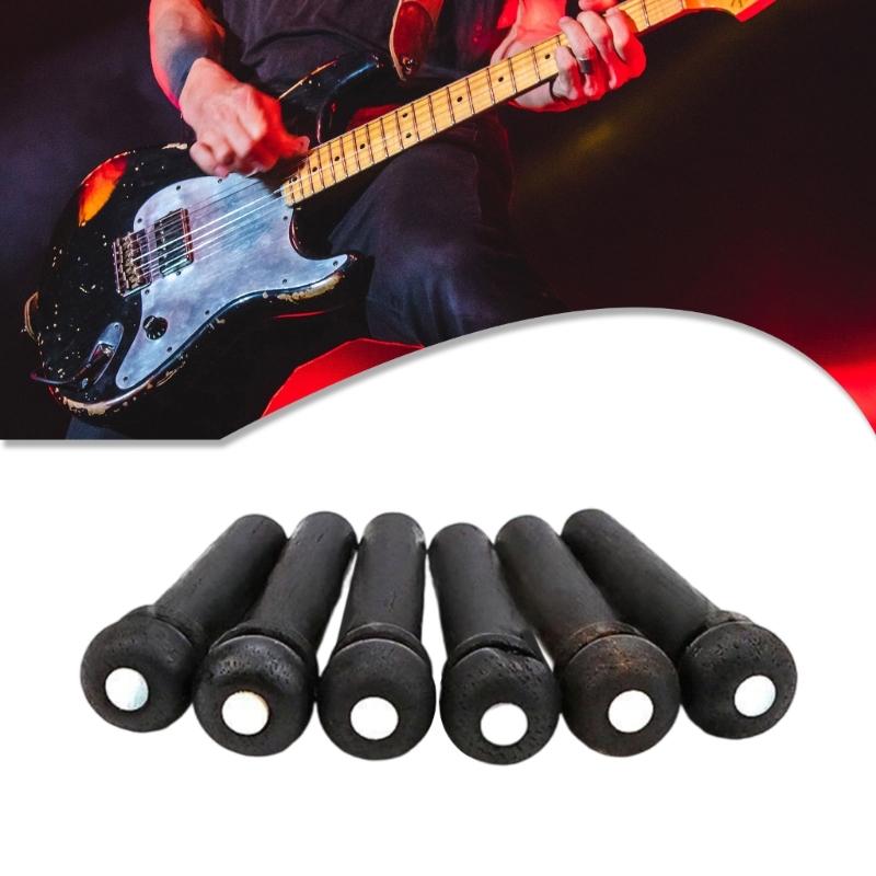 6Pcs Guitar Bridge String Studs Acoustic Guitar Bridge Pins String Peg Musical Instruments Replacement Parts Enduring