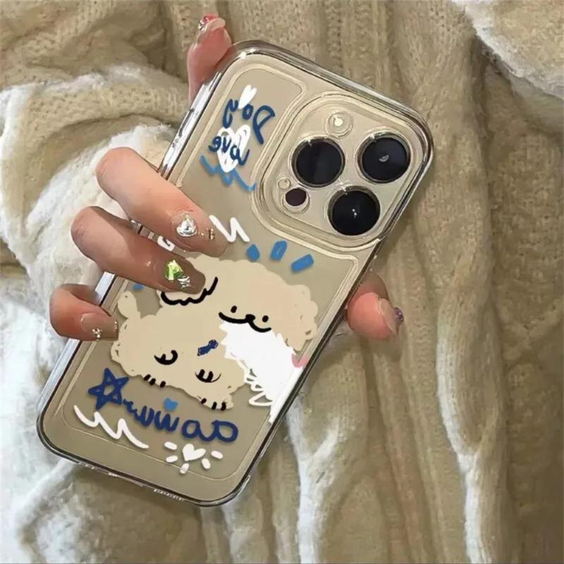 Cute Cartoon Cat Dog Couple Phone Case For iPhone 17 16 15 11 12 14 13 Pro Max Mini XS XR 7 Plus 17E Air Shockproof Cover Fundas
