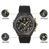 Luxury Men's Watch Chronograph Date Silicone Strap Male Clock Waterproof Luminous Quartz Fashion Sports Watches For Men