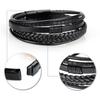 21cm Length Men Leather Rope Braided Bracelet Hot Sales Alloy Magnetic Buckle Bracelet