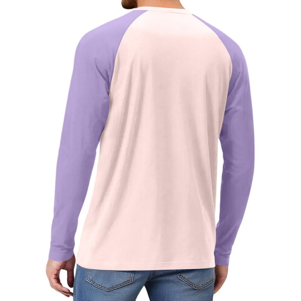 Pánské sportovní tričko s dlouhým rukávem raglánového střihu v kontrastních barvách