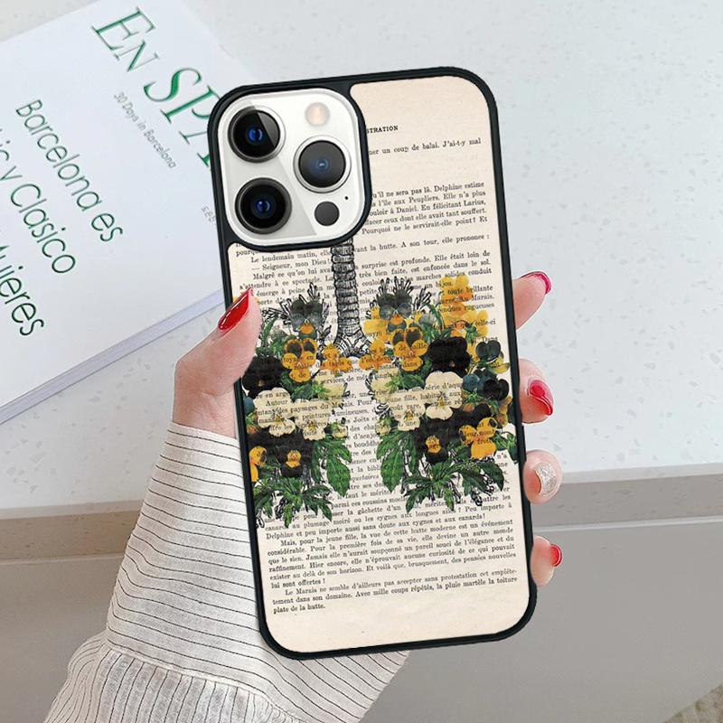 Vintage Anatomy Heart Brain Nurse Phone Case Cover For iPhone 17 Air 15 16 16e 14 13 Pro 12 11 Pro Max For Apple PLUS Fundas