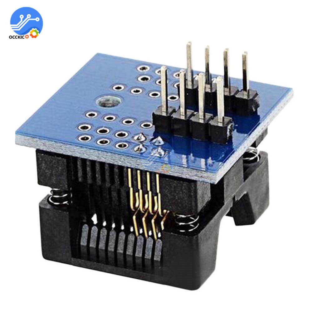 MSOP8 to DIP8 Wide-body Narrow-body Seat Wide 150mil 200mil Programmer Adapter SOIC8 to DIP8 IC Socket Blue Green