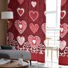 Valentinstag Liebe Romantik Festival Gardinen für Wohnzimmer Küche Fenster Vorhänge Schlafzimmer Tüll Voile Vorhänge