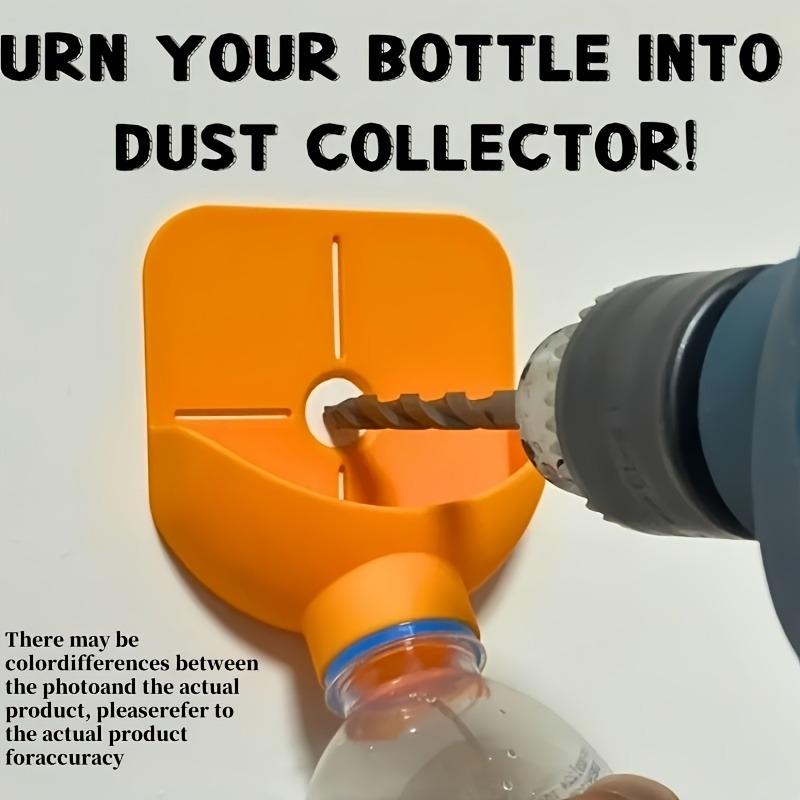Wytrzymały plastikowy odsysacz pyłu do wiertarki, nie wymaga prądu, łatwy montaż za pomocą przyssawki, kompatybilny ze standardowymi butelkami