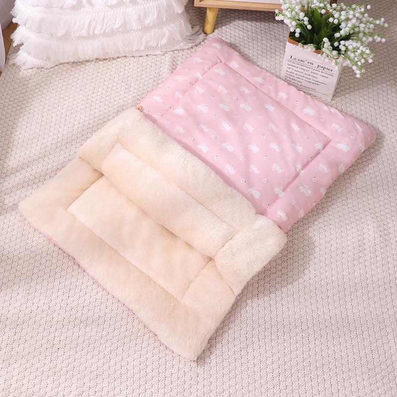 

Soft and Comfortable Cat Bed Warm Pet Room with Detachable Mat and Foldable Design for Easy Storage of Cat Sleeping Bags Dog Bed S розовый