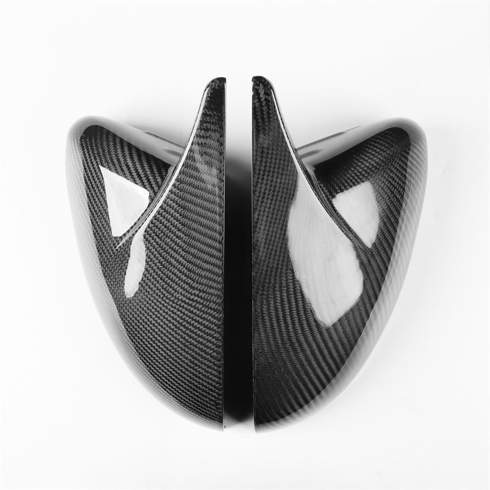 2x Real Carbon Fiber Rear Side View Mirrors Cover Trim For KIA Stinger 2018-2022