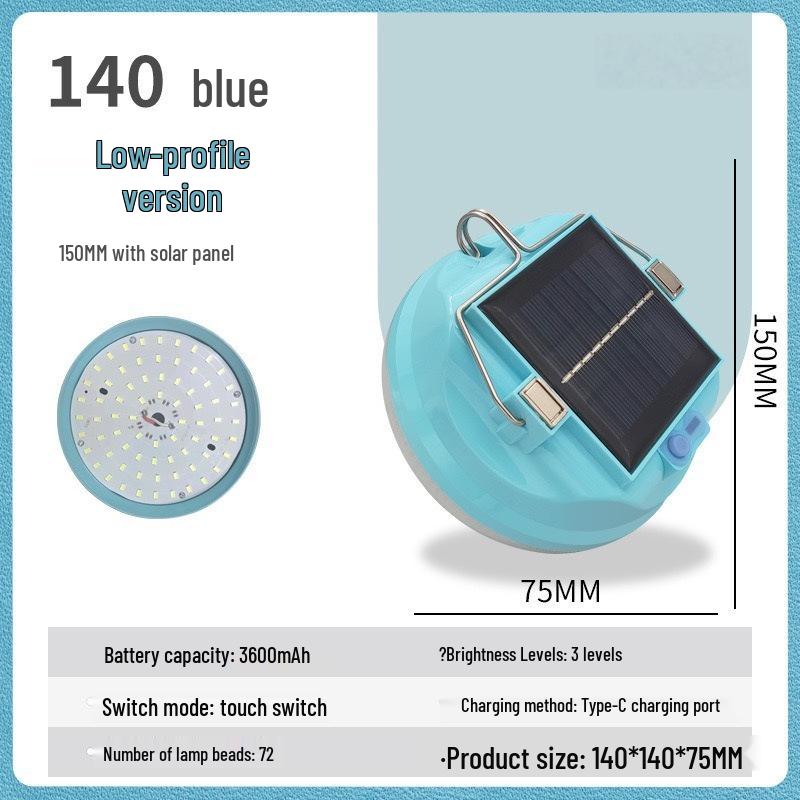 Waterproof Rechargeable LED Outdoor Camping Lamp – Energy-saving, No Plug