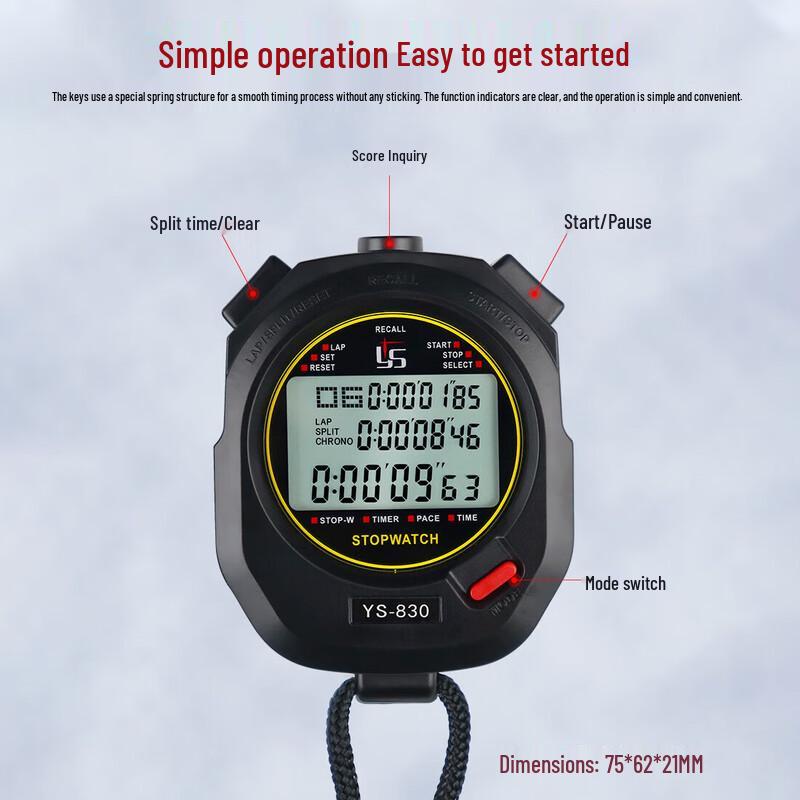 YS Multifunktions-Digitalstoppuhr und Timer
