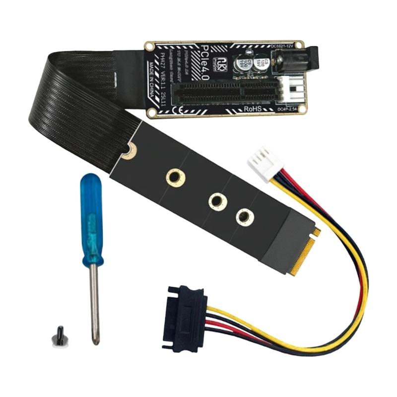 M-Key NVMe zu PCIe 4.0 Verlängerungskabel-Adapter Datenübertragungsplatine für 2230 2242 2260 2280 Grafikkarte