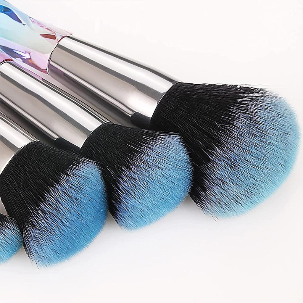10 Crystal Makeup Brushes, Transparent Makeup Tools, Makeup Brush Set