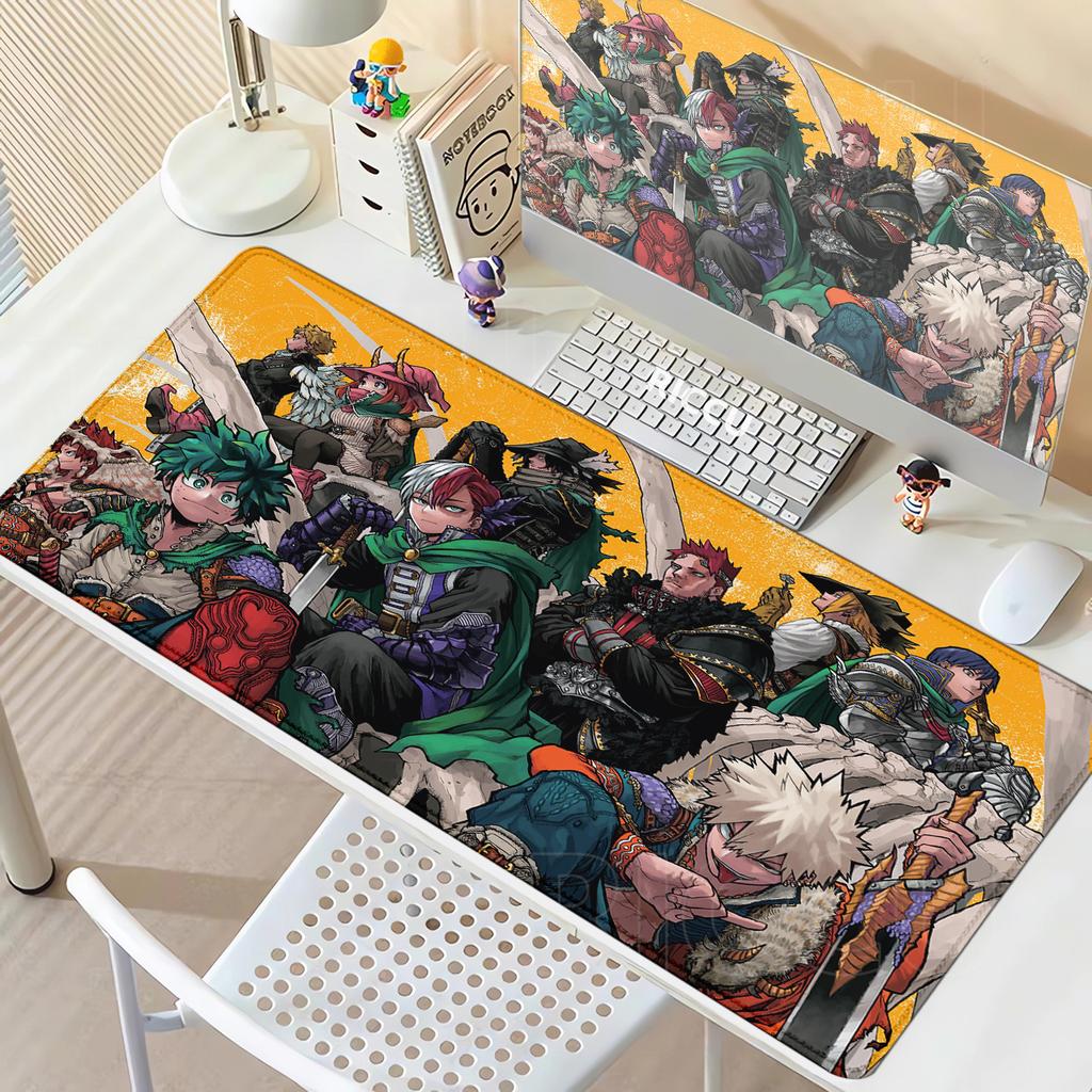 900x400 Mouse Pad My Hero Academia Keyboard Pad Gaming Accessories Extended Desk Mat Office Rubber Anti-slip XXL Tapis De Souris