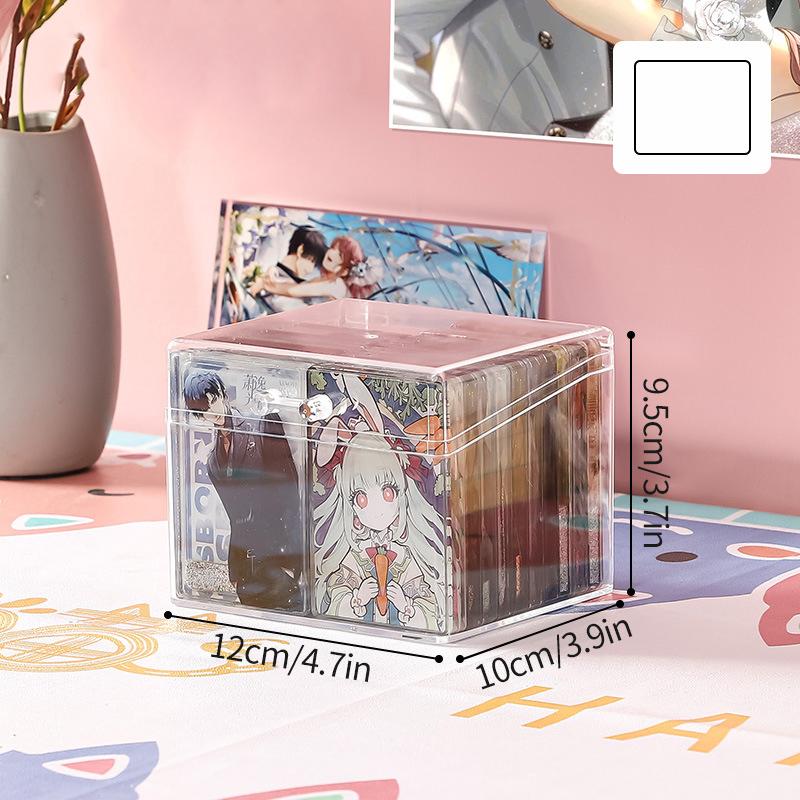 

Clear Large Capacity Transparent Card Display Box Blind Box Kpop Photocard Storage Box Korean Acrylic Photo Card Organizer