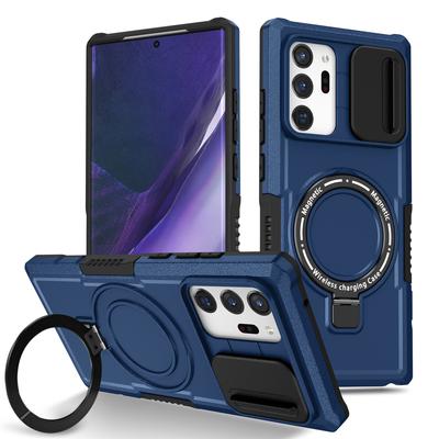 Manyetik Halka Samsung Telefon Kılıfı Samsung Galaxy S24 S23 S22 S21 PLUG Ultra Plus A55 A35 A54 A14 Sürgülü Kamera Korumalı 360 Tam Koruma Kılıfı