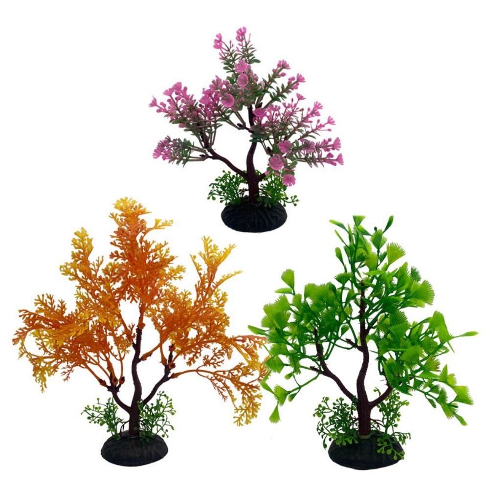 Decorative Simulation Small Tree Non-fading Water Grass Ornaments Underwater Plant  Aquarium