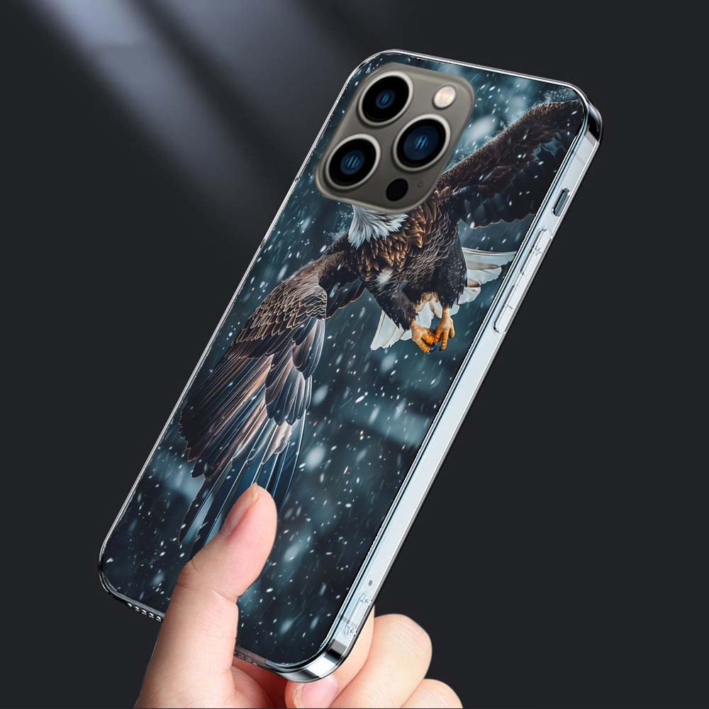 Coque de téléphone Aigle en plein vol Chasse Pour Iphone 16E 15 Pro 14 Plus 17E 16 17 Pro Max Air 11 12 13 Mini Antichoc Capa Jolie Housse