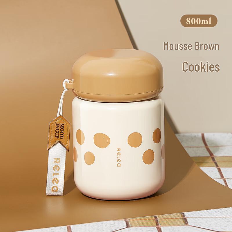 Wushengwu 800ML Portable 316L Stainless Steel Insulated Food Jar