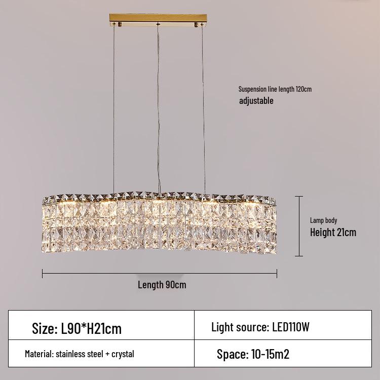 

Full Spectrum Crystal Chandelier - Eye-Friendly Modern European Design for Living Room, Luxury Dining & Bedroom