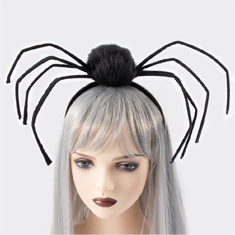 Punk Halloween Spiders Headband for Adult Kids Theme Party Witch Hairhoop Large Arachnid Hairband Party Props Headwear