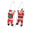 LED Santa Claus šplhající po provazovém žebříku Vánoční ozdoba na vánoční stromek, domovní dveře