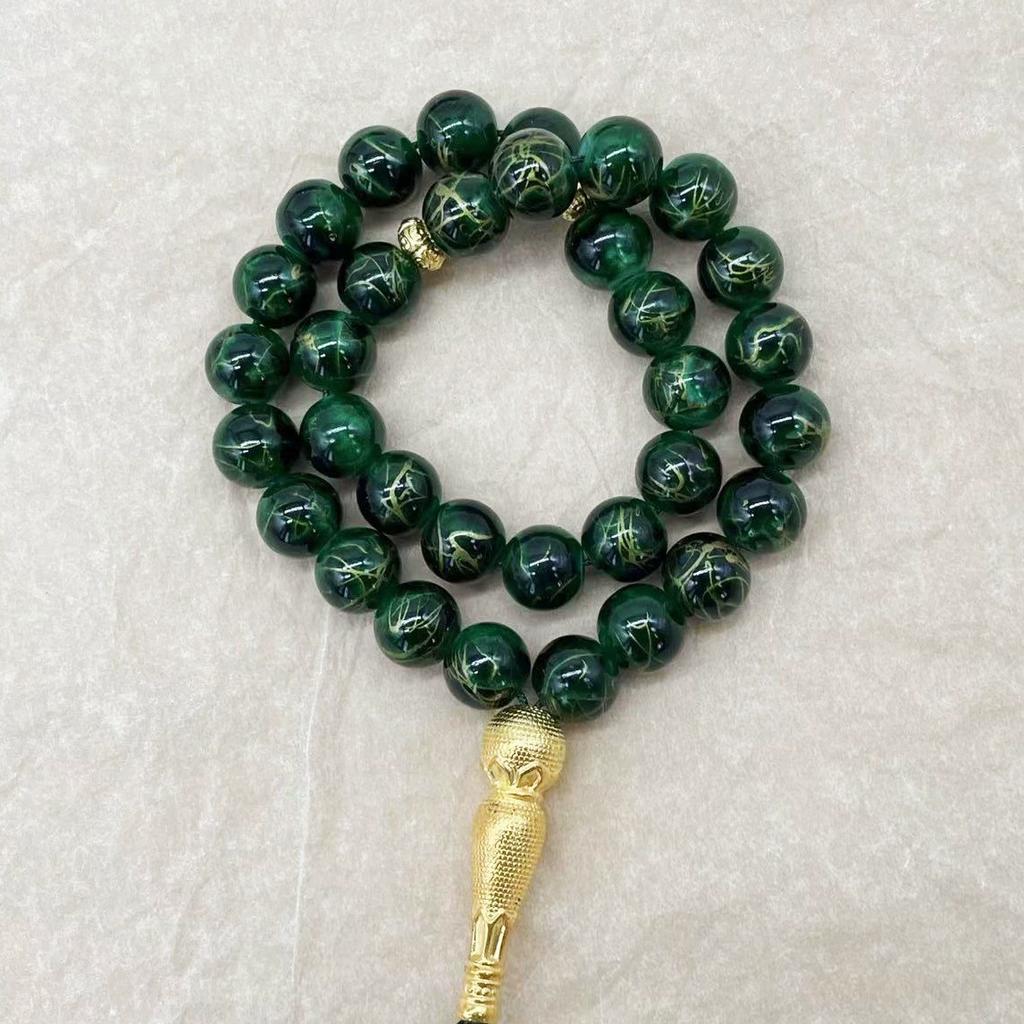 Arabic Tassel Bracelet Muslim 10mm 33 Bead Prayer Rosary Worship Prayer Ceremony Eid Ramadan Gift Colorful Handmade