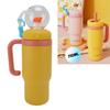Isolierte Wasserflasche Walbrunnen Auslaufsicher Edelstahl 710ML Wasserflasche Silikonstrohhalm mit Griff für die Schule