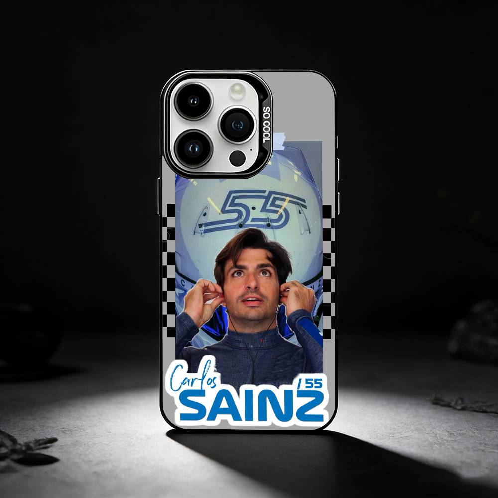 55 Chili C-Carlos S-Sainz Phone Case For iPhone 17,16,15,14,13,12,11 Plus,Pro Max,XS,Colored silver phone case
