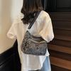 Denim Messenger Bag Vintage Women's Bag Large Capacity Multi-Layer Shoulder Bag